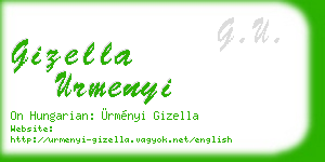gizella urmenyi business card